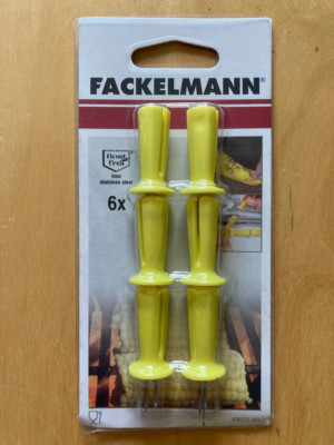 Fackelmann Maiskolbenhalter 6er Pack Edelstahl rostfrei   (NEU & OVP)