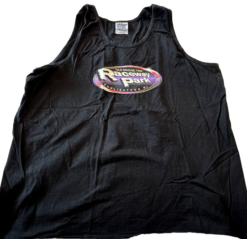 OLD BRIDGE RACEWAY PARK ENGLISHTOWN NJ Black logo tank top XL - NEW