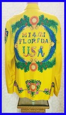 Versace Miami Print Silk Shirt size IT 56 - US XXXL