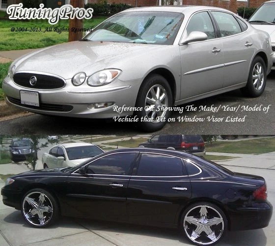 适用于别克 LaCrosse 2005 - 2009 烟出通道窗防雨罩 4 件套 — 第 4/4 张图片