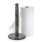 Marble Paper Towel Holder 12 inch (Black Marble) Kitchen Paper Towels Roll Di...