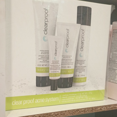 Mary Kay Clear Proof Acne System Set Salicylic Acid Gel Toner Moisturizer