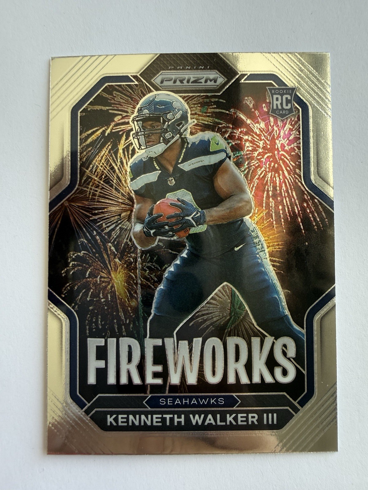 Kenneth Walker III Panini Prizm Fireworks #F25 Base