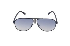 GUESS AVIATOR SUNGLASSES MATTE BLUE FRAME, BLUE GRADIENT LENSES, 61-10-145