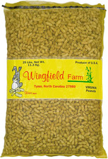 WINGFIELD-25 25 Lb Virginia in Shell Animal Peanuts 25Lb Bag for Wildlife, Yel