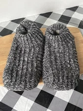 Brookstone Men Fuzzy Slipper Socks with Grippers Non Slip Indoor House Socks