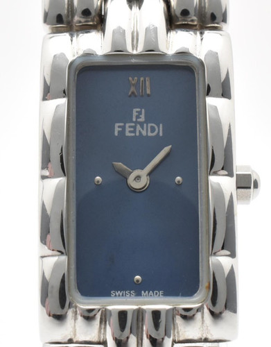 [NEAR MINT] FENDI Orologi 660L Navy Dial silver Ladies Quartz Watch From JAPAN