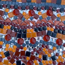 1.1Lb Coffee Blend Irregular Crystal Glass Mosaic Tiles - Multi-Mix