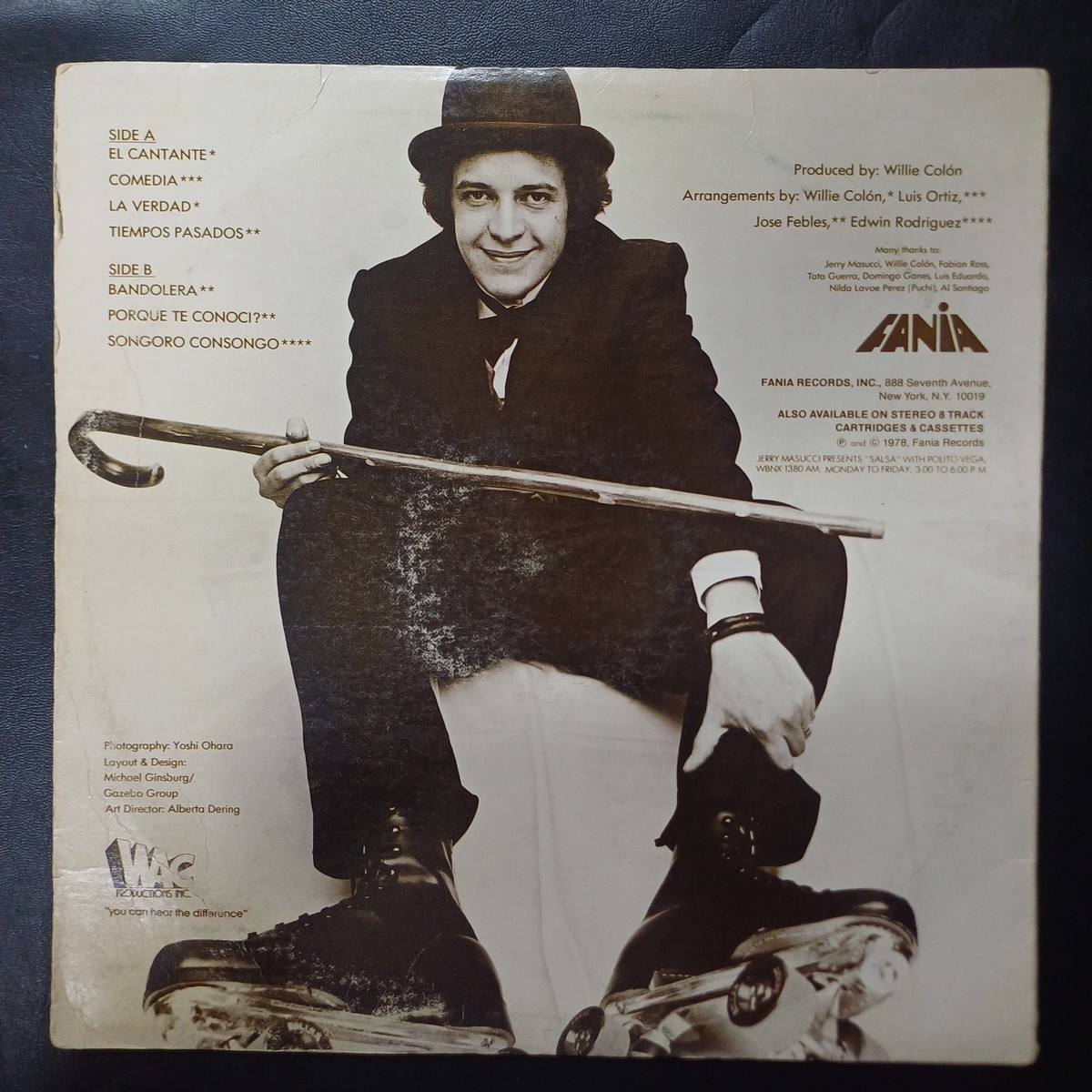 洋楽 Hector Lavoe Comedia salsa Joe Claussell HECTOR LAVOE - COMEDIA 1978 PRESS ORIG ( INSERT ) SHRINK