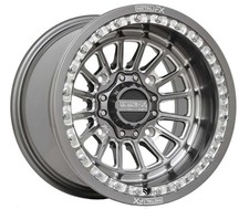Metalfx Contrast Cut Gunmetal Delta Beadlock Wheel - 15x10 4x136137