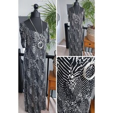 Animal Print DRESS womens PLUS size 18 XL MAXI LONG stretch BOHO Festival Beach