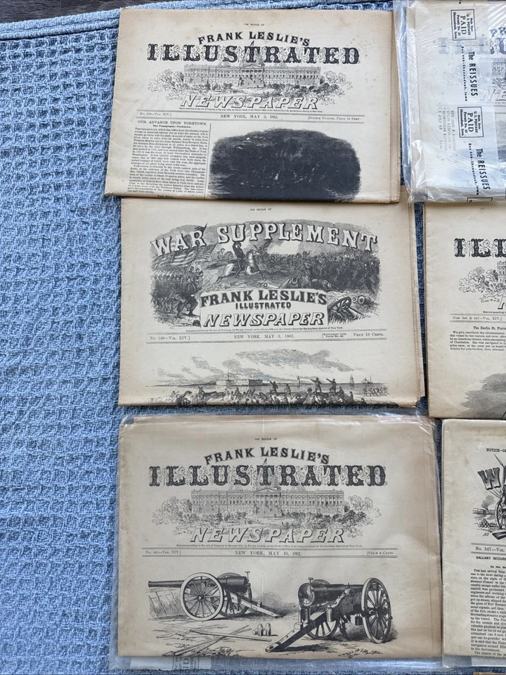 Frank Leslie’s Illustrated Newspaper Civil War Reediciones Mayo-Julio Lote de 11 Foto 2 de 4