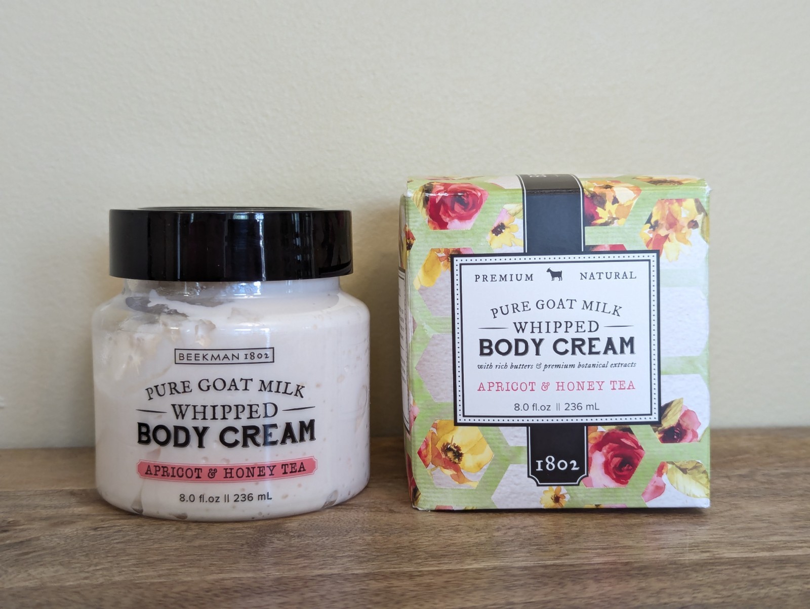 Beekman 1802 Pure Goat Whipped Body Cream 8 fl oz Apricot & Honey Tea SEALED