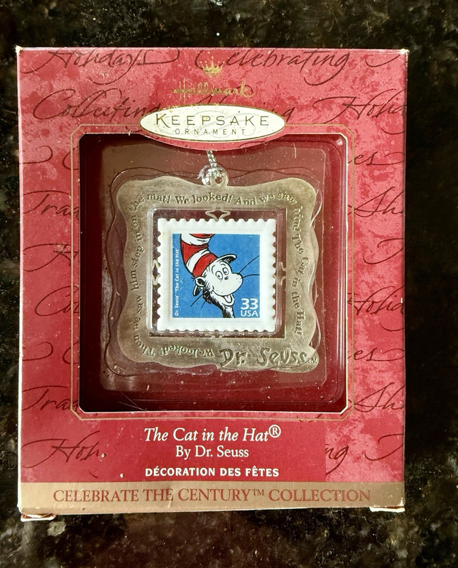 Hallmark Keepsake Dr. Seuss Cat in the Hat Christmas Ornament Hanging Multicolor