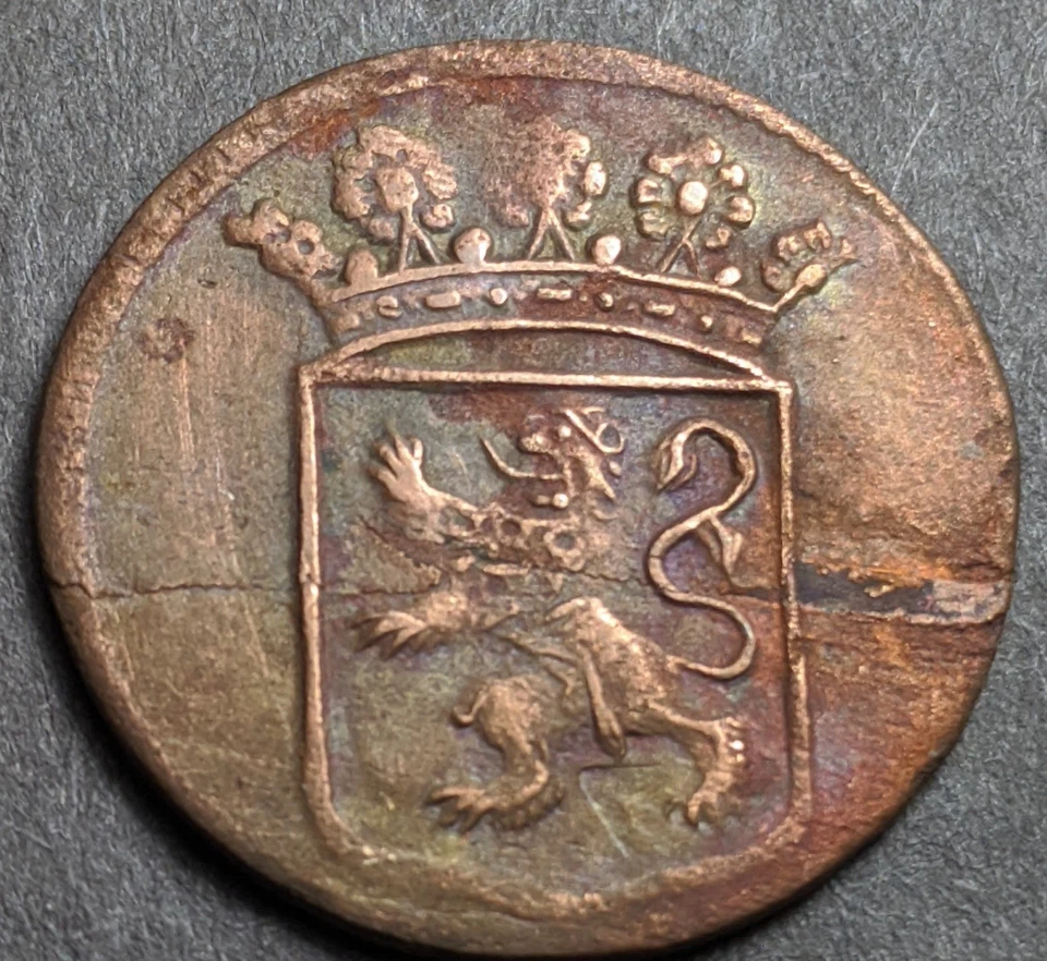 Antigua moneda de 1752 VOC Duit Dutch East India Company Foto 2 de 2