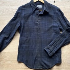 Cadet Mens Blue/Black Plaid Long Sleeve Butto...