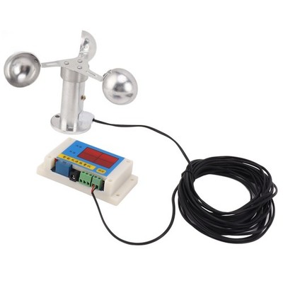 Wind Speed Alarm Device 3 Fan Blades Tower Crane Anemometer Instrument For SET