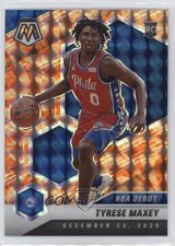 2020-21 Panini Mosaic NBA Debut Reactive Orange Prizm Tyrese Maxey #263 10xc