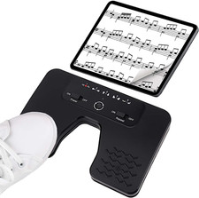 Rechargeable Wireless Foot Pedal Double Switch Music Page Turner for Devices