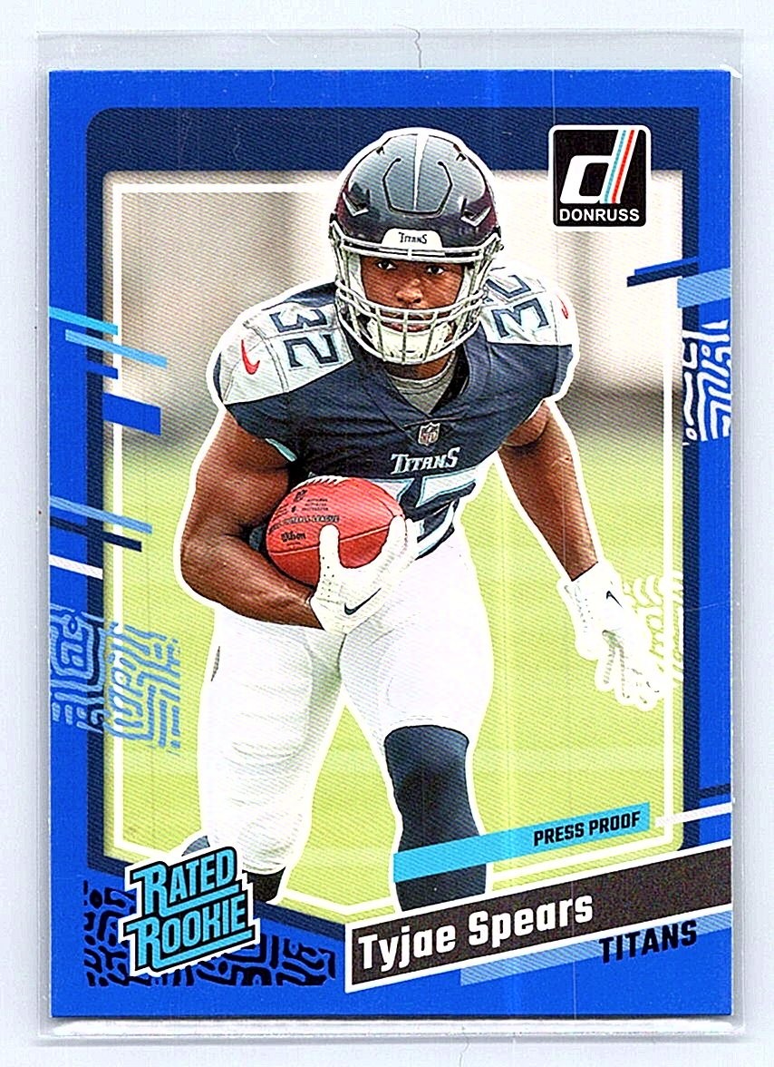 2023 Donruss #396 Tyjae Spears Blue Press Proof