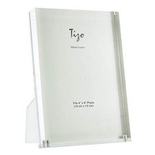 Design Vertical 4x6 Lucite Picture Frame, Durable 1 Inch Thick Clear Lucite ...