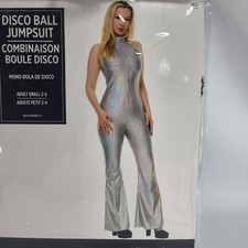 Womens Disco Ball Jumpsuit Cosplay Adult Small 2-4 Forplay 1361