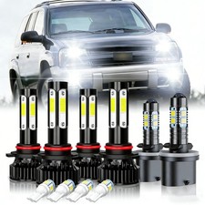 For Chevy Suburban Tahoe 2001-2006 4-sides Led Headlights Fog Light Bulbs 6x For Chevy Suburban Tahoe 2001-2006 4-sides Led Headlights Fog Light Bulbs 6x