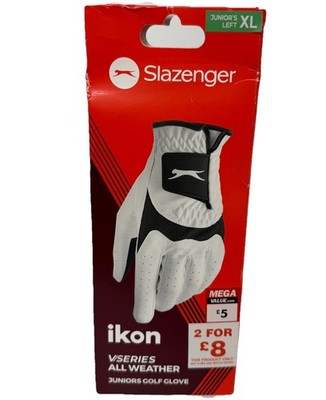 Slazenger Ikon VSeries Allwetter Golfhandschuh weiß Junior Linkshand Gr. XL NEU
