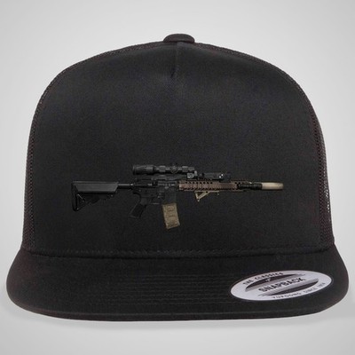 M4A1 Block 2 Dual Optic FSP Rifle Gun Graphic Art Cap Trucker Hat