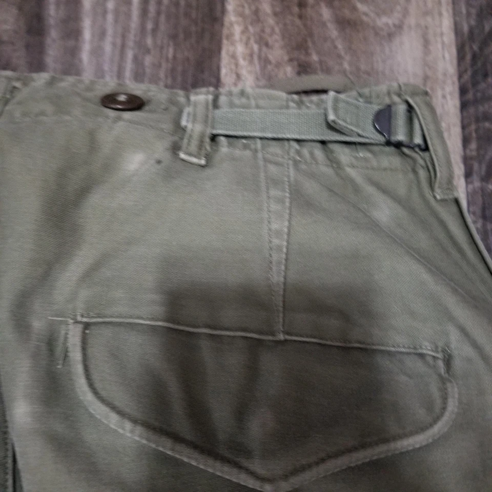 VTG M-1951 US Army Military 50s OG Field Trousers M51 Cargo Pants - Image 2 of 4