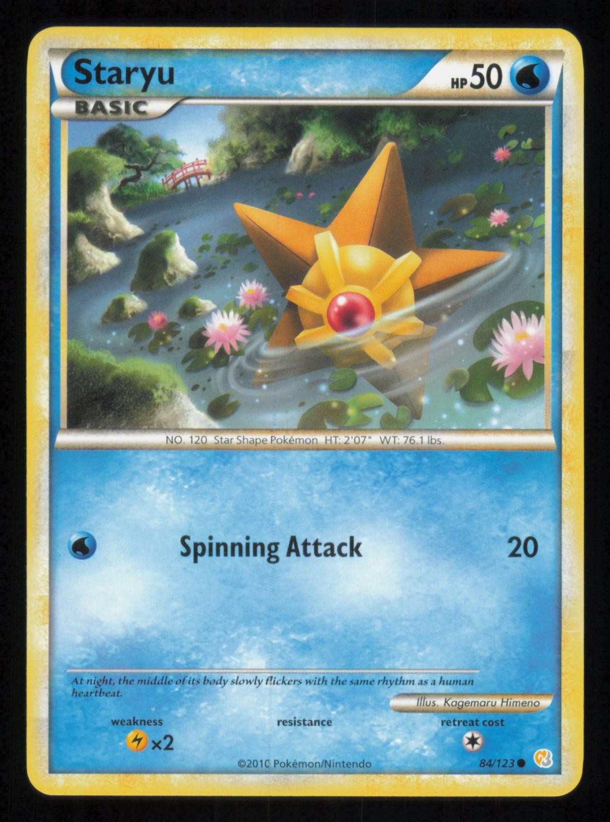 STARYU 84/123 COMMON HEARTGOLD & SOULSILVER LP POKEMON