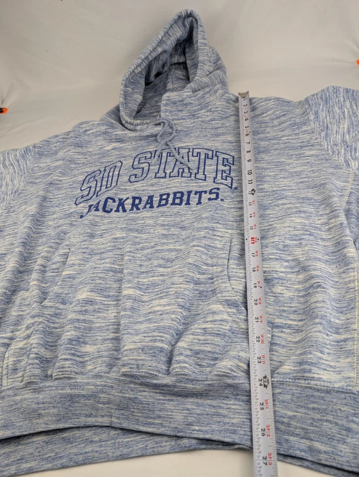 Men's XXL Pro Weave South Dakota State Jackrabbits SDSU Hooded Sweater Blue 2XL - Image 4 of 4