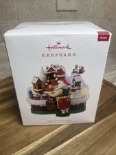 Hallmark Keepsake 2018 Santa's Magic Train Light Sound Motion Tabletop Ornament
