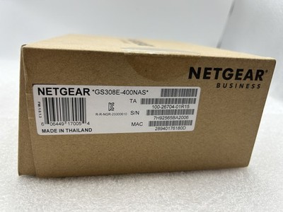 NEW Netgear GS308E GS308E-400NAS Ethernet Switch - 8 Ports Manageable Gigabit
