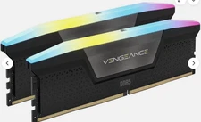 CORSAIR Vengeance RGB 32GB (2 x 16GB) 288-Pin PC RAM DDR5 6000 (PC5 48000) Deskt