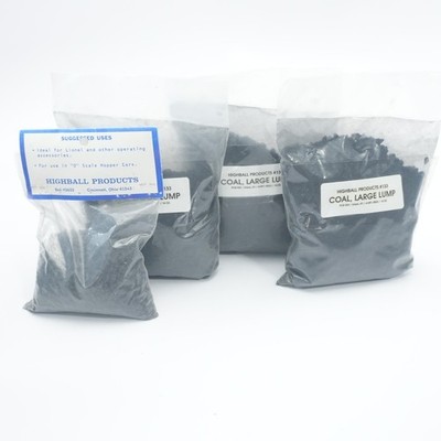 Highball Products 14oz x 3.3 COAL LUMP Train Layout Accessory - 133 O Scale