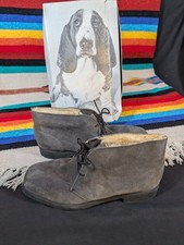 Vtg NEW 70s Hush Puppies Men's Desert Suede Lined Leather Boots Sz 10 W USA