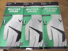 3 Callaway Weather Spann Golf Gloves Size ML Cadet BRAND NEW 