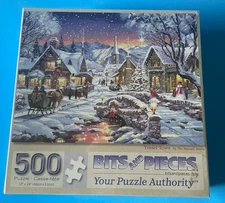 BITS AND PIECES 500 Piece Puzzle TINSEL TOWN Christmas Winter New SEALED