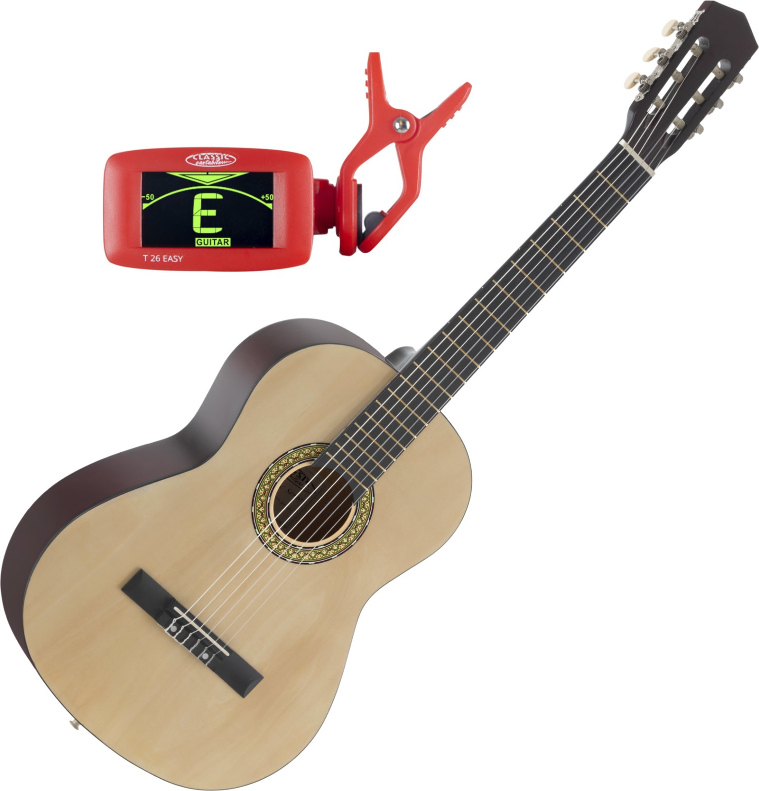 Chitarra da concerto 4/4 chitarra acustica chitarra classica set accordatore tiglio