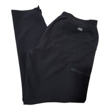 FIGS High Waisted Yola Skinny Cargo Scrub Pants Womens M Petite Black Stretch