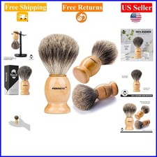Pure Badger Shaving Brush Beige 4x1.5x4 inches for Father's Day