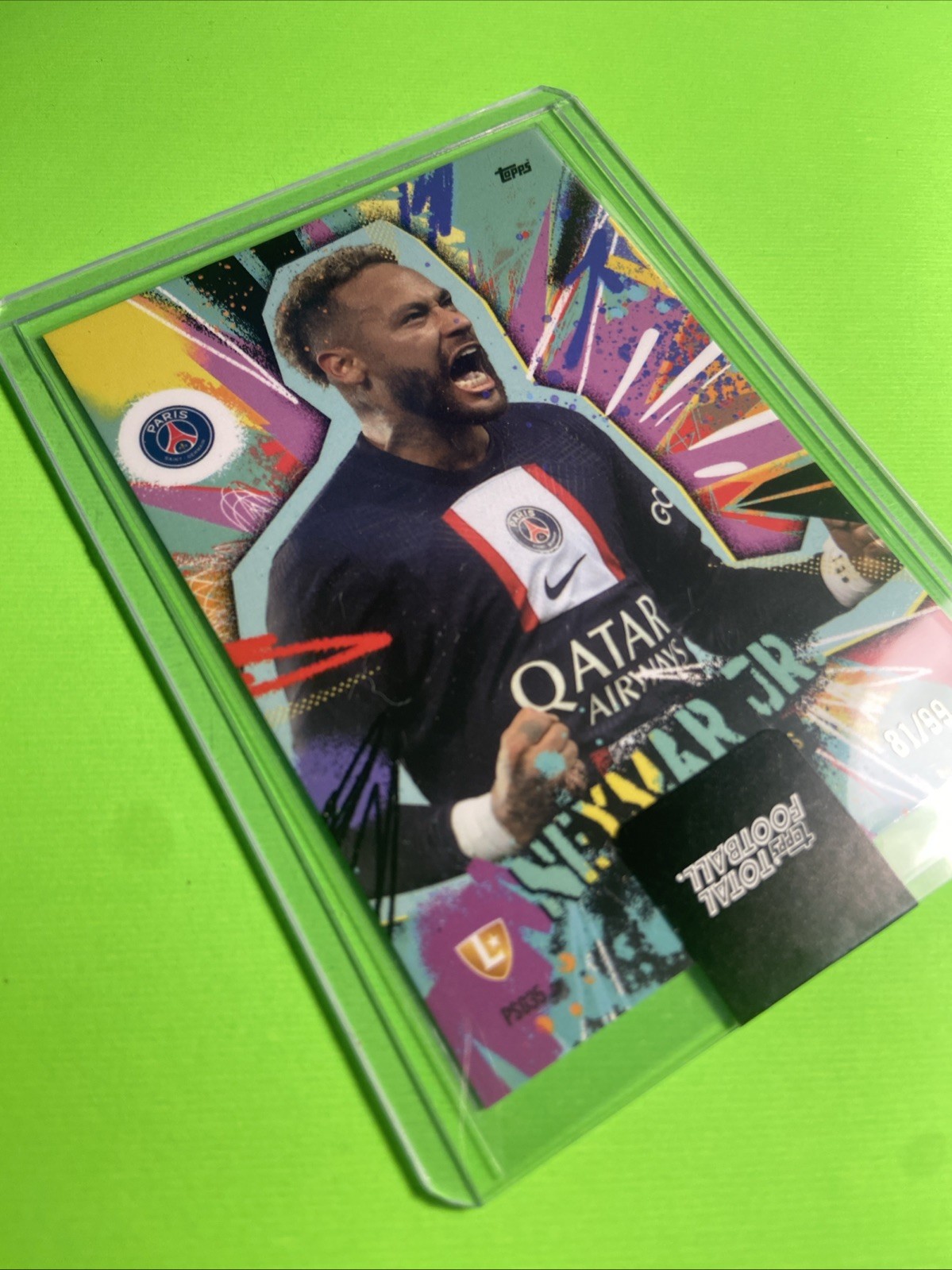 Neymar Jr. 🔥 – 2025-26 Topps Total Football - PSG Next Goal Wins /99 - Brazil view 3