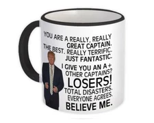 Gift Mug : For Great CAPTAIN Trump Birthday Christmas Office Funny Coworker
