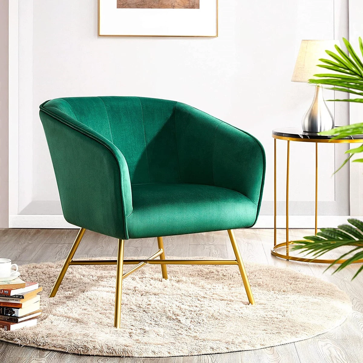 Gold frame 2024 accent chair