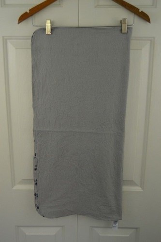 Simple Joys by Carter's Sports Baby Blanket Flannel Receiving Gray Blue Football - Picture 4 of 9