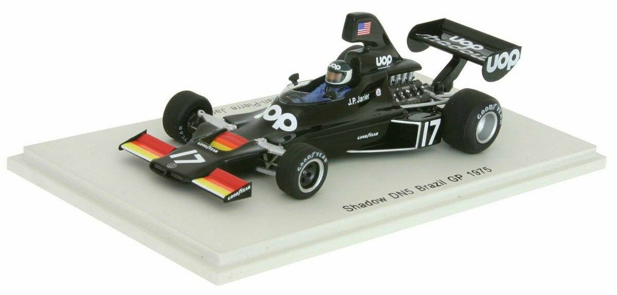 Miniature F1 1/43 SHADOW DN5 #17 – GP Brésil 1976, Kit Monté Silverline, Pilote JP Jarier, Collection