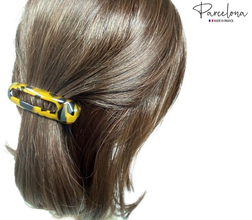 Parcelona French Oval Slider Small 3" Celluloid Side Hair Claw Clips(2 Pcs) - 第 19/24 張圖片