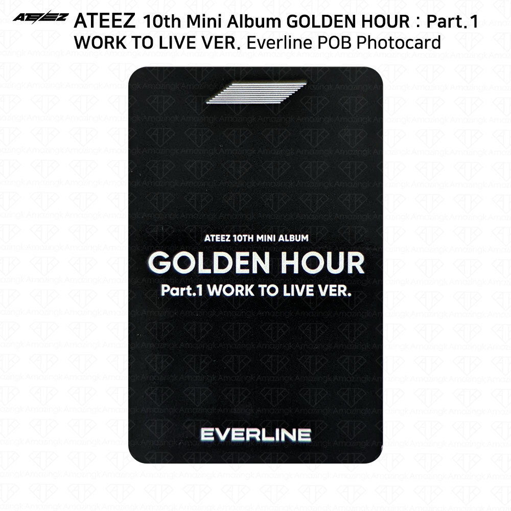 アイドル ateez applemusic work to live ATEEZ Golden Hour Part.1 Work To Live Ver POB Photocard Apple