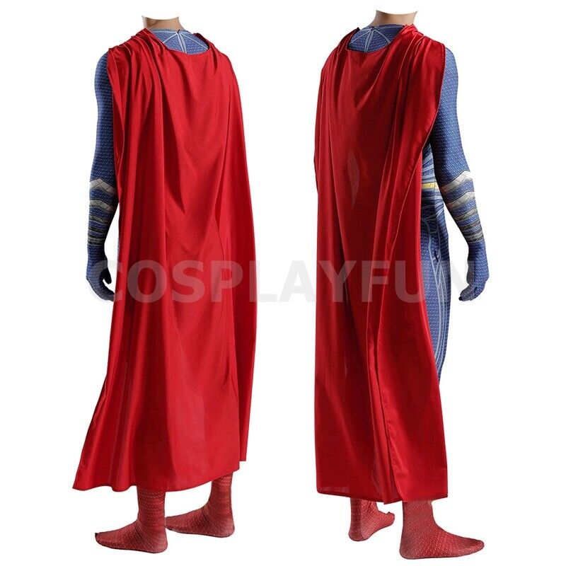 Man of Steel Superman Clark Kent Costume Cosplay Suit For Kids Adult Ver2  Hand